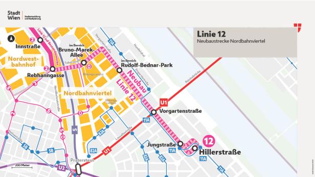 Neue Wiener Bim-Linie 12 soll ab 2025 fahren, Differenzen um Trasse