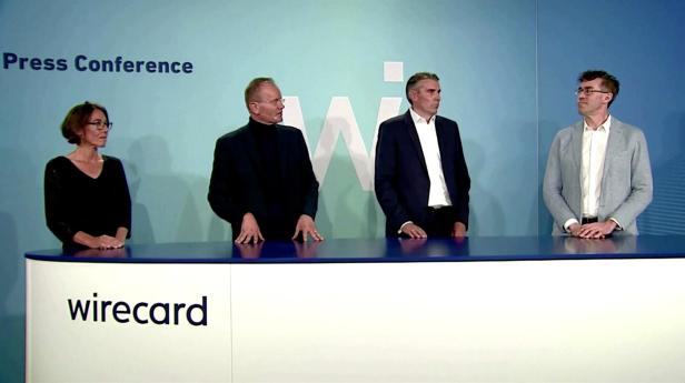Members of the management board of Wirecard AG during a statement in Aschheim