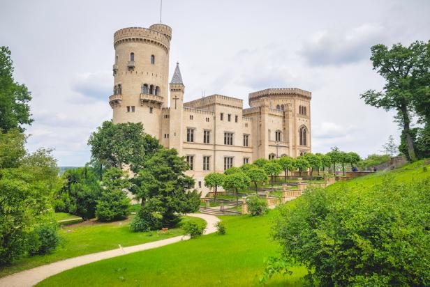Potsdam: Schloss Babelsberg im Park Babelsberg.