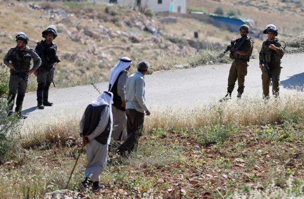 Israeli machinery demolish a school near Bethlehem