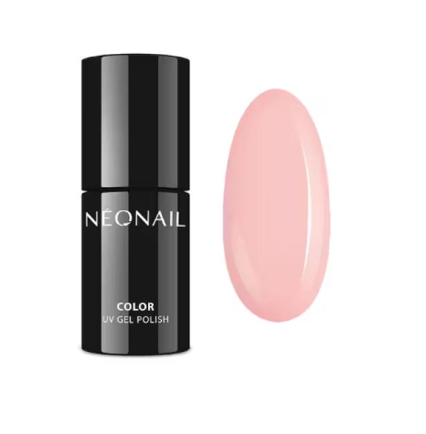 Eine Flasche NeoNail UV-Gel-Nagellack in einer hellrosa Farbe.