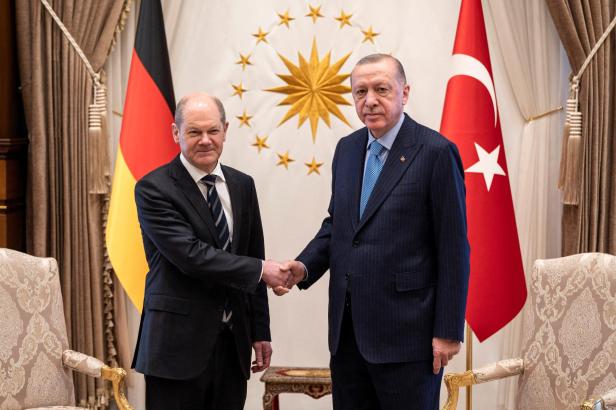 German Chancellor Scholz meets Turkish President Erdogan in Ankara
