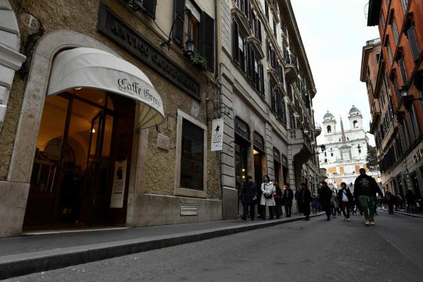 "Caffe Greco" am Fuße der Spanischen Treppe in Rom vor Zwangsräumung