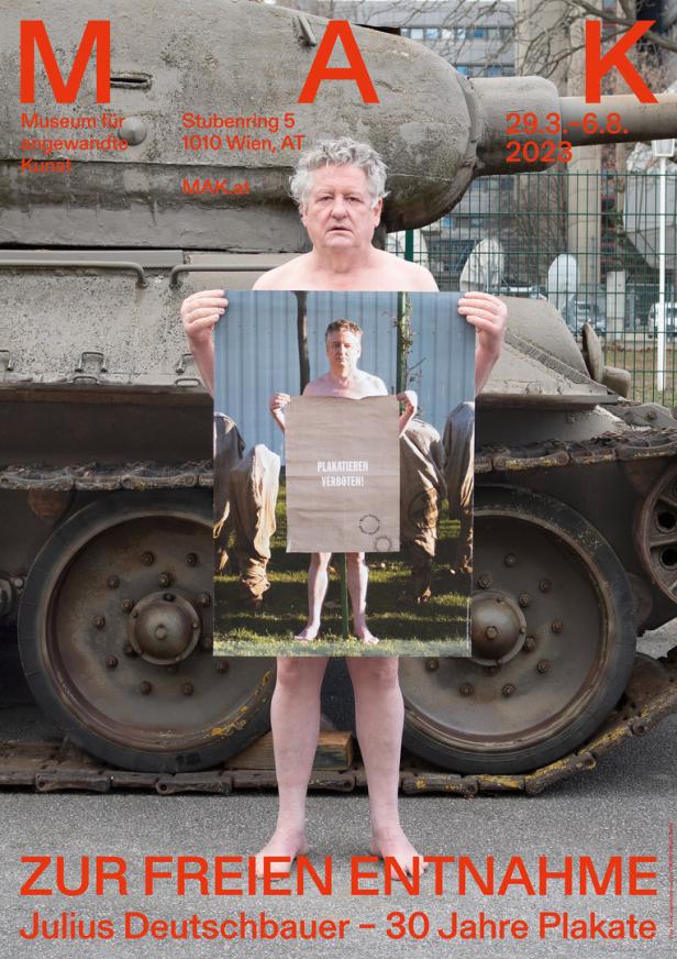Julius Deutschbauer und das Plakat mit dem Plakat im Plakat