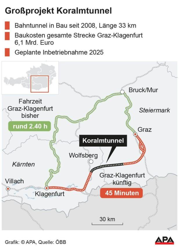 Erste Zugfahrt durch den Koralmtunnel: Der KURIER war dabei