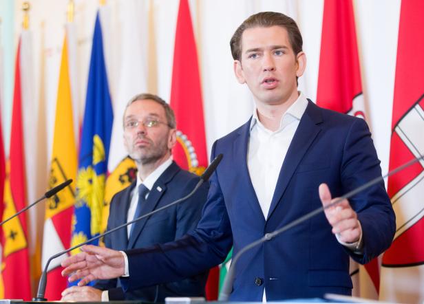 ++ ARCHIVBILD ++ ÖVP-BUNDESPARTEIOBMANN SEBASTIAN KURZ / FPÖ-OBMANN HERBERT KICKL