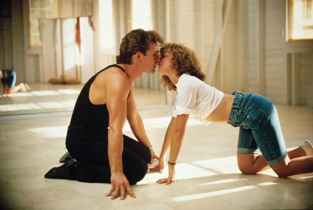 Patrick Swayze und Jennifer Grey in einer Tanzszene aus „Dirty Dancing“.