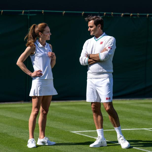 Prinzessin Kate: Voller Körpereinsatz beim Tennis-Training mit Roger Federer