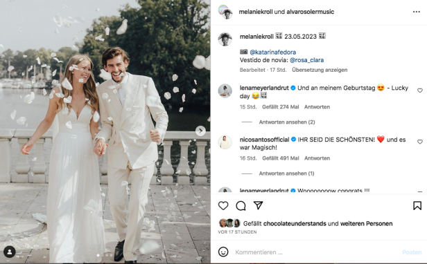 Ganz in weiß: Sänger Alvaro Soler hat geheiratet