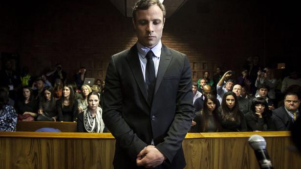 Oscar Pistorius im Gerichtssaal während seines Prozesses.