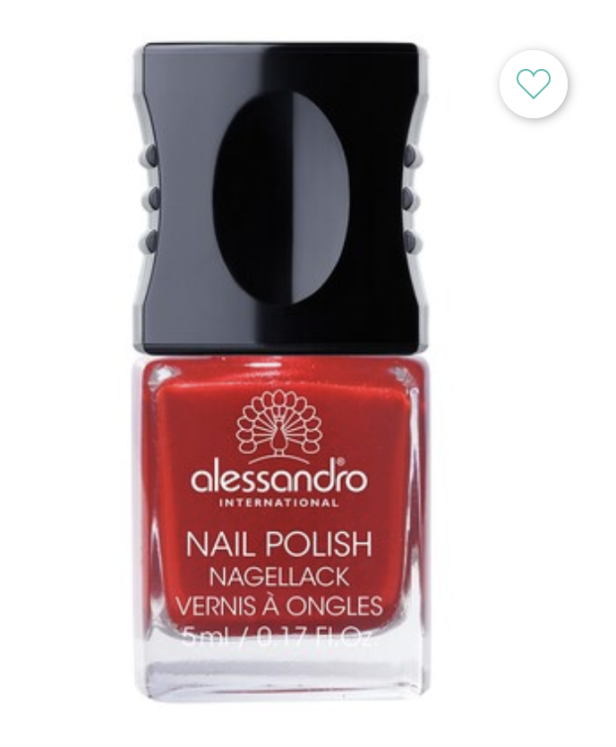 Eine Flasche roter Nagellack von Alessandro International.