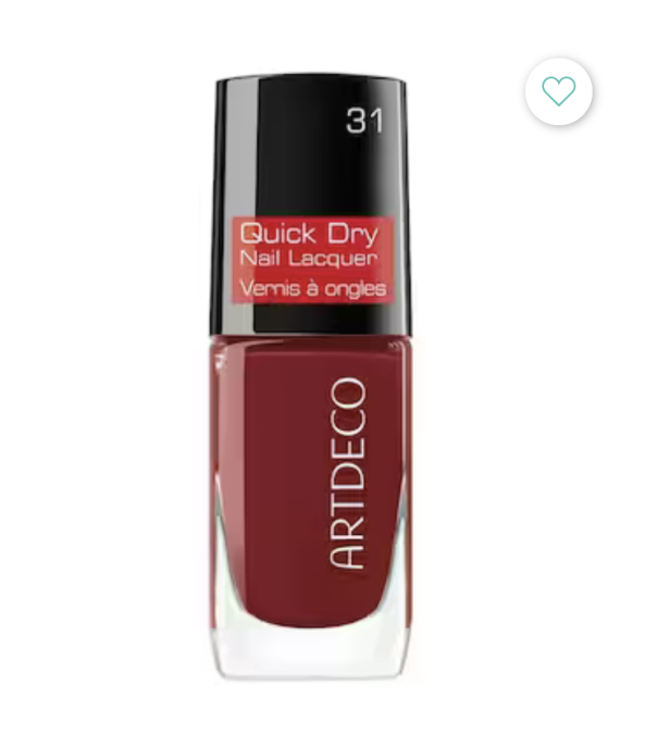Eine Flasche roter Nagellack der Marke Artdeco, Farbton Nummer 31.