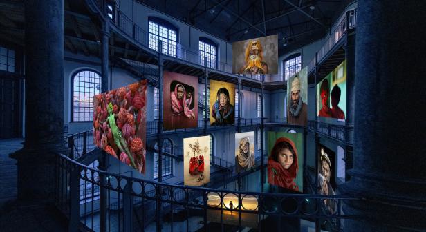 Eine Ausstellung mit Porträts von Steve McCurry im Wiener Semperdepot.