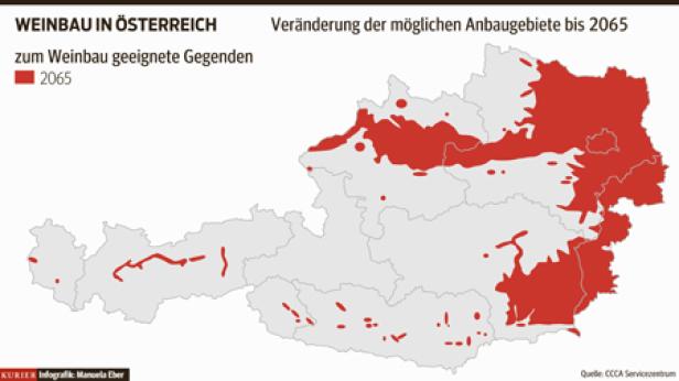 Klimawandel verwandelt Teile Österreichs zu Weinbaugebiet