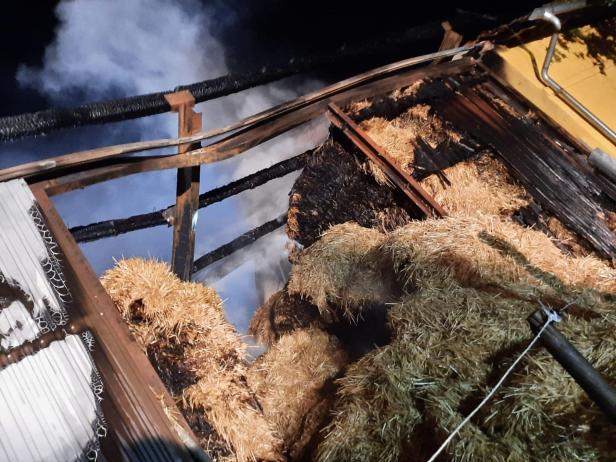 Feuer in Reitstall: Einsatzkräfte kämpften stundenlang gegen Flammen