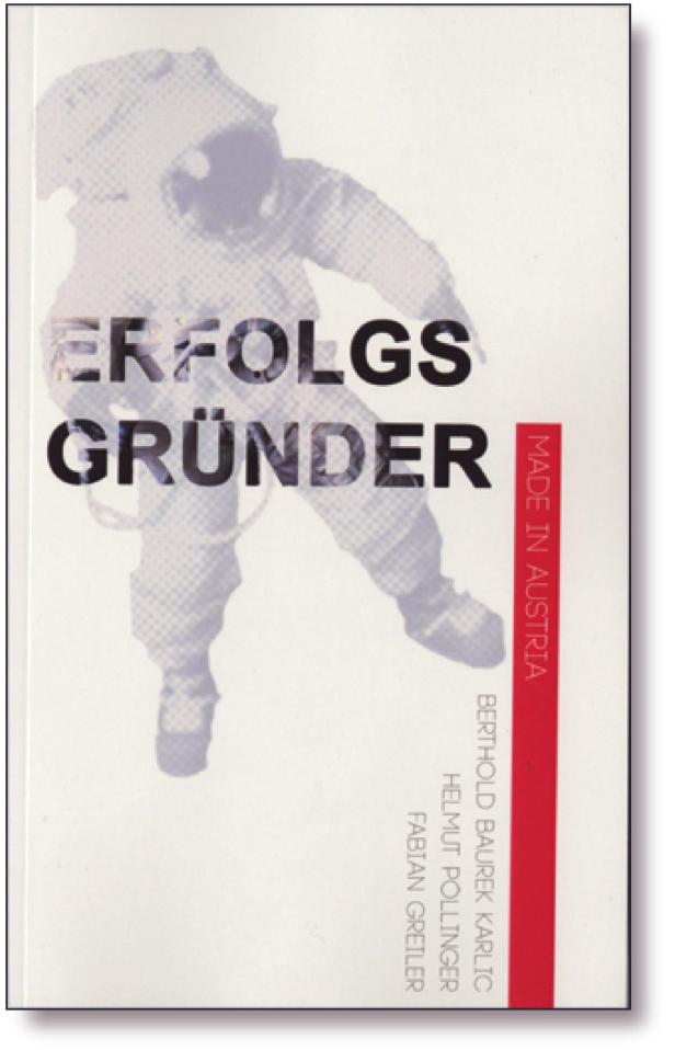 Das Cover des Buches „Erfolgsgründer“ mit einem Astronauten im Hintergrund.