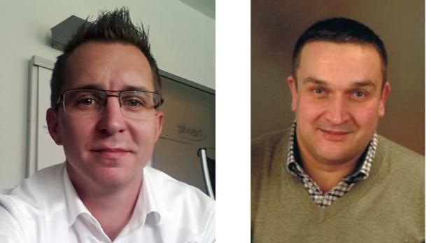 Die beiden Lebensretter: Dietmar Schmid (l.) und Thomas Göschl Zwei Porträts von Männern nebeneinander.