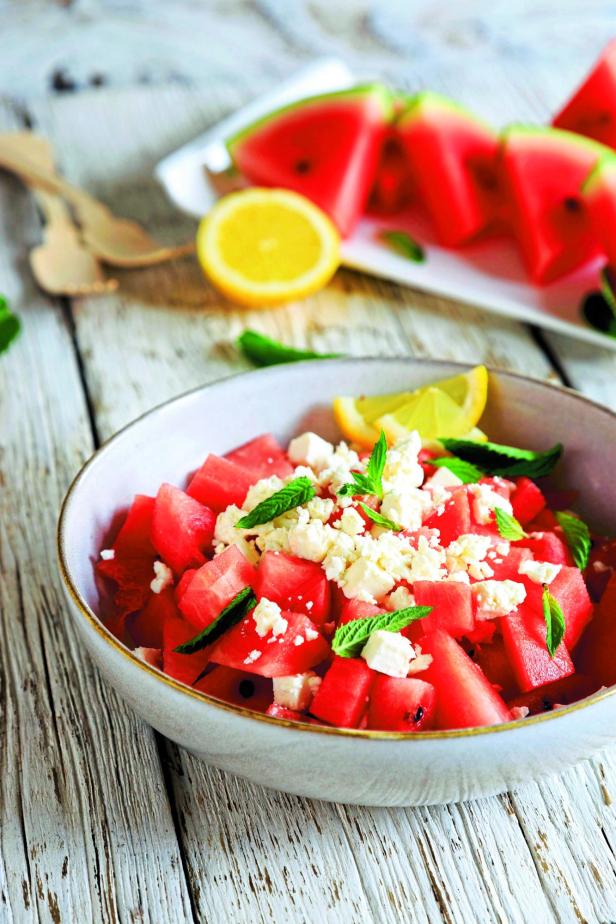 watermelon salad with feta cheese