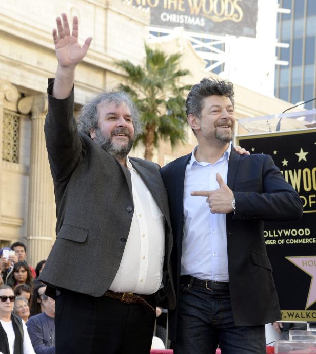 Peter Jackson und Andy Serkis auf dem Hollywood Walk of Fame.