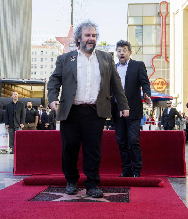 Peter Jackson und Andy Serkis auf dem Hollywood Walk of Fame.