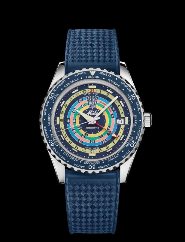 Die „Ocean Star Decompression Worldtimer“ von Mido.