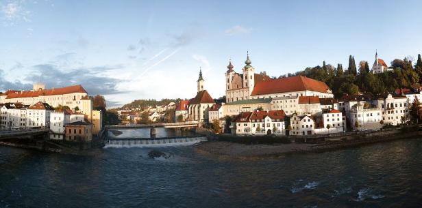 Panorama von Passau mit dem Inn und der Altstadt.