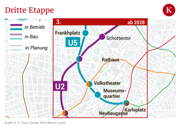 In vier Etappen zum fertigen U-Bahn-Ausbau: Der Fahrplan