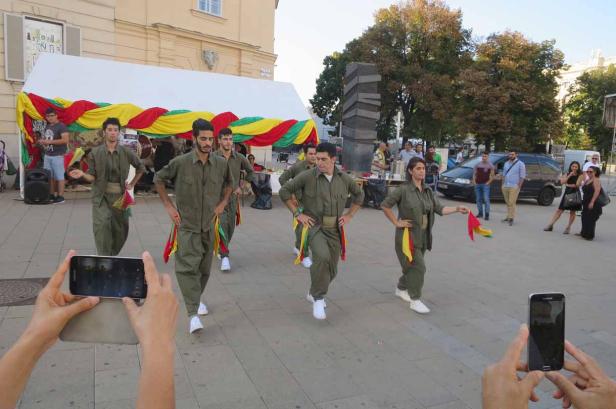 Kurdisches Kulturzelt beim Wiener MQ