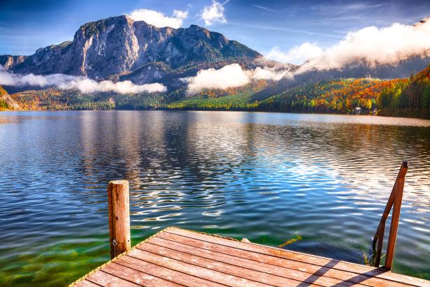 Slow Trail am Althausseer See, Steiermark.
