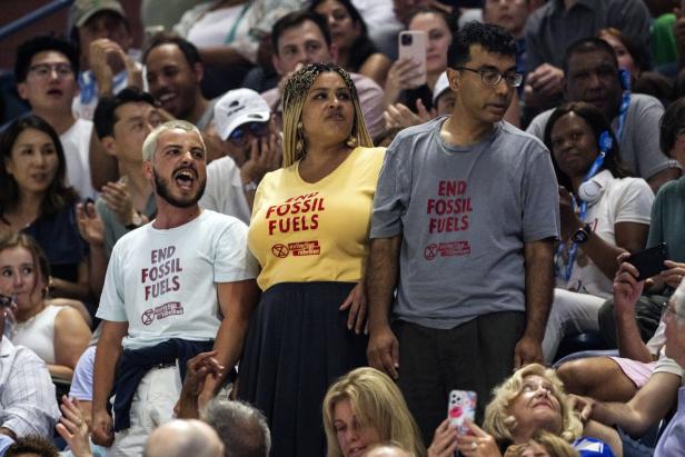 Umweltaktivisten stoppen Semifinale bei den Tennis-US-Open