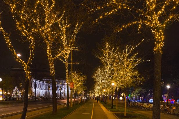 Im vergangenen Jahr wurde die Weihnachtsbeleuchtung am Wiener Ring eingespart