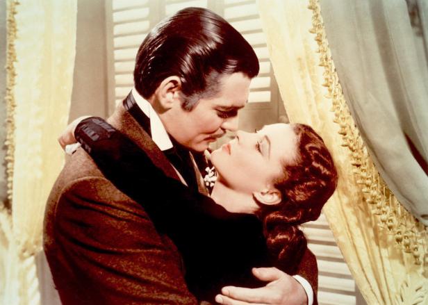 Clark Gable und Vivien Leigh in einer Szene aus „Vom Winde verweht“.