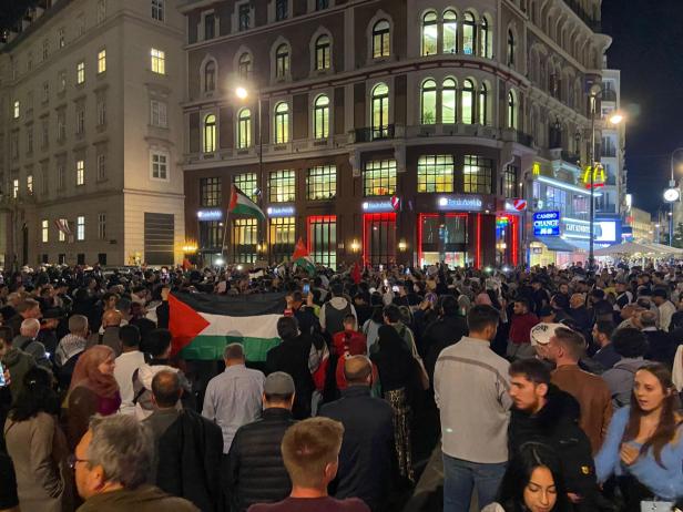 304 Anzeigen bei verbotener Pro-Palästina Demo in Wien