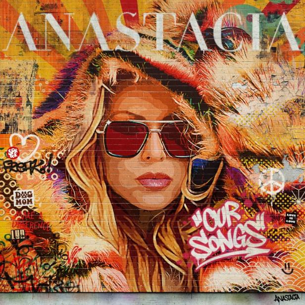 Das Cover des Albums „Our Songs“ von Anastacia zeigt ein Graffiti-Porträt der Sängerin.