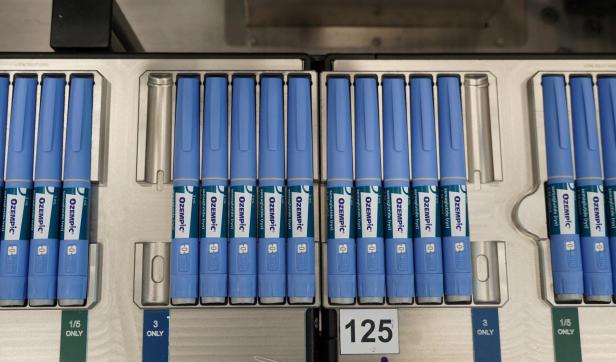 FILE PHOTO: Ozempic pens sit on a production line at Novo Nordisk's site in Hillerod