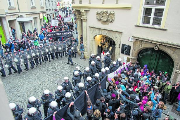 „PEGIDA“-Kundgebung in Graz.