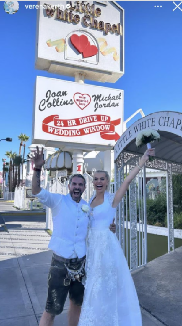 Trachtenhochzeit in Las Vegas: Marc Terenzi & Verena Kerth teilen Hochzeitsfoto 