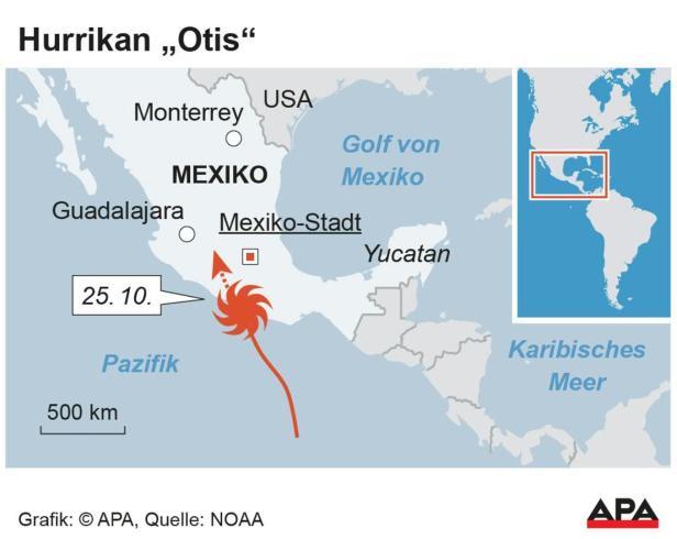 270 Kilometer pro Stunde: Hurrikan "Otis" forderte 27 Tote