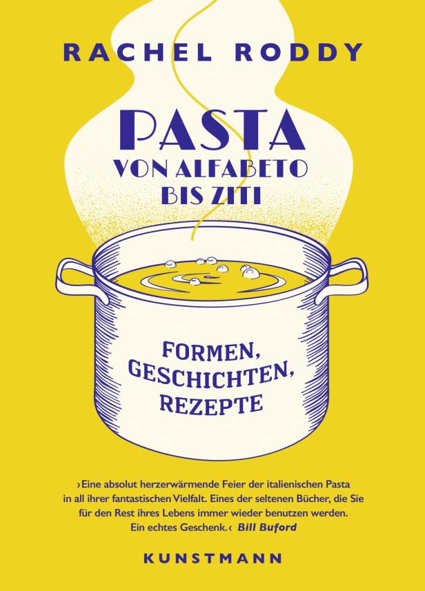 Das Cover des Buches „Pasta von Alfabeto bis Ziti“ von Rachel Roddy.
