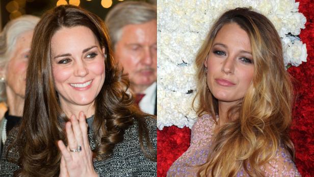 Ein Doppelporträt von Kate Middleton und Blake Lively.