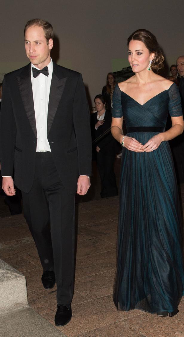 Prinz William und Prinzessin Kate bei einer Abendveranstaltung.