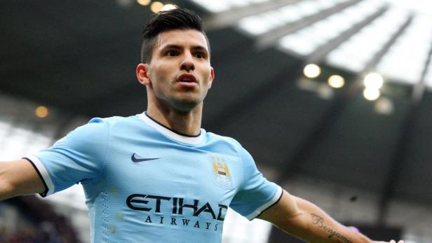 Sergio Agüero im Trikot von Manchester City.