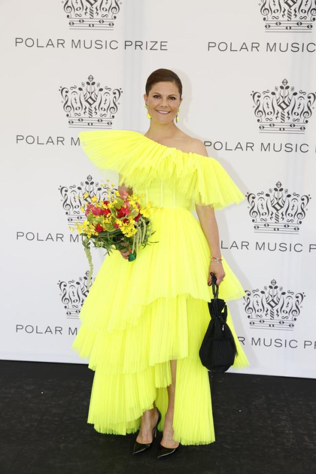Kronprinzessin Victoria in einem gelben Kleid beim Polar Music Prize.