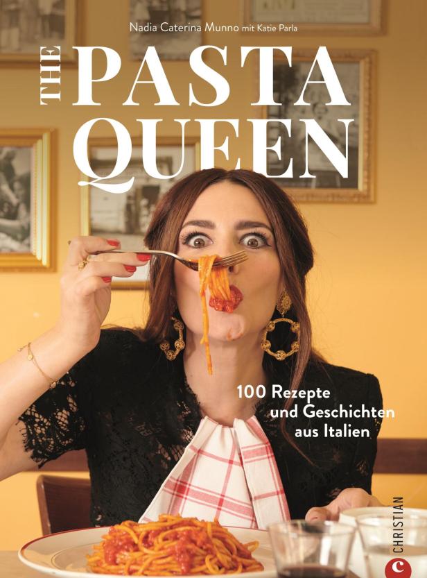 Das Cover des Buches „The Pasta Queen“ mit Nadia Caterina Munno.