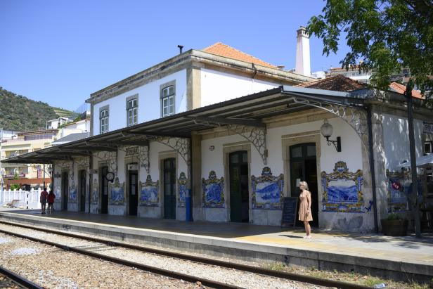 Bahnhof in Pinhão mit Azulejos