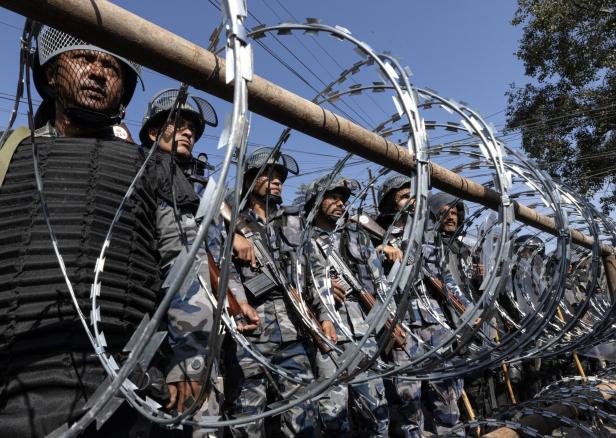 Nepalese police and pro-monarchy protesters clash in Kathmandu