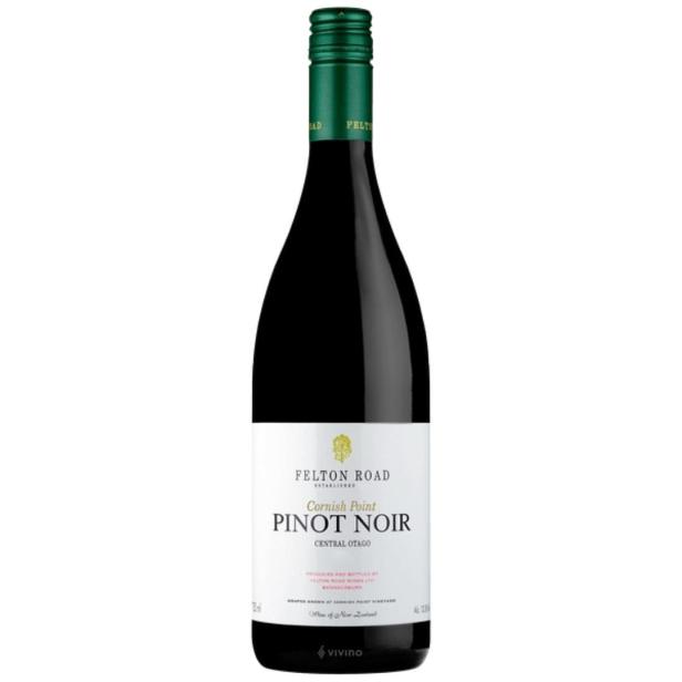 Eine Flasche Cornish Point Pinot Noir von Felton Road.
