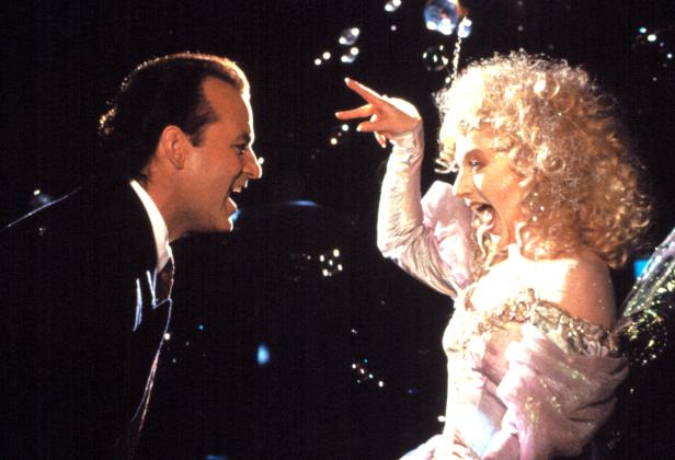 Bill Murray und Carol Kane in einer Szene aus dem Film „Die Geister, die ich rief…“.