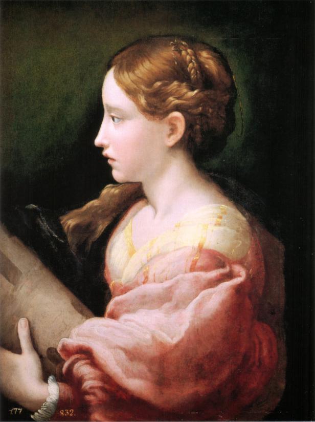 Gemälde der heiligen Barbara, gemalt von Parmigianino