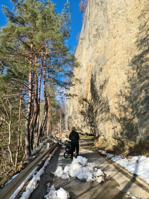 Der Ort des Felssturzes vom Hemmafelsen